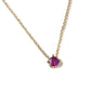 Ruby Solitaire 14k Gold Necklace
