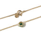 Emerald Solitaire 14k Gold Necklace