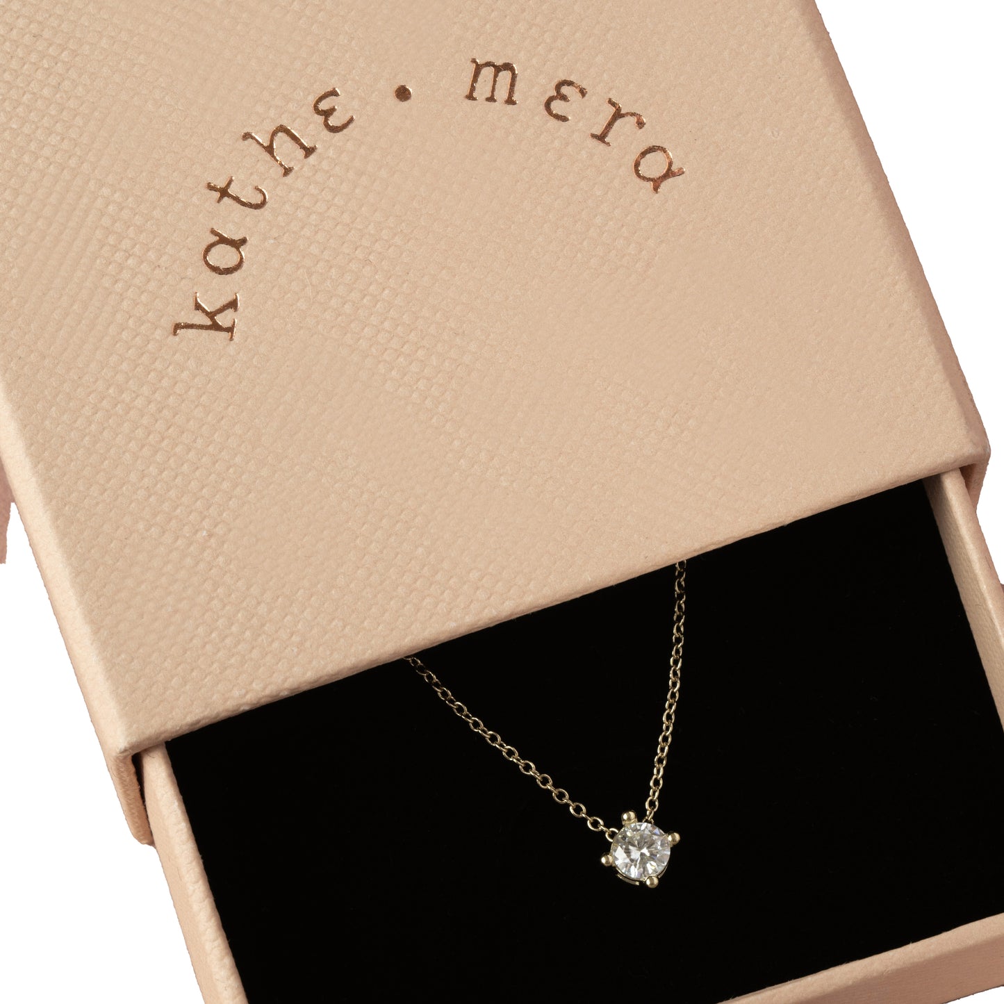 Moissanite Solitaire 14k Gold Necklace