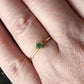 Diamond, Emerald, Champaign Diamond Round Ring