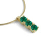 Triple Emerald Vertical Necklace