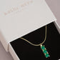 Triple Emerald Vertical Necklace