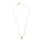 Triple Emerald Vertical Necklace