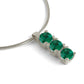 Vertical Triple Emerald Necklace