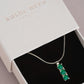 Vertical Triple Emerald Necklace