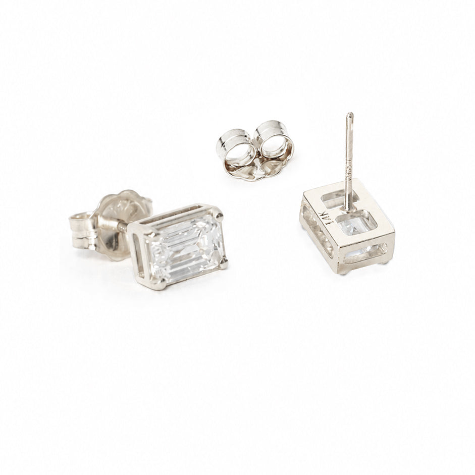 Lazos Diamond Earrings 14k White Gold