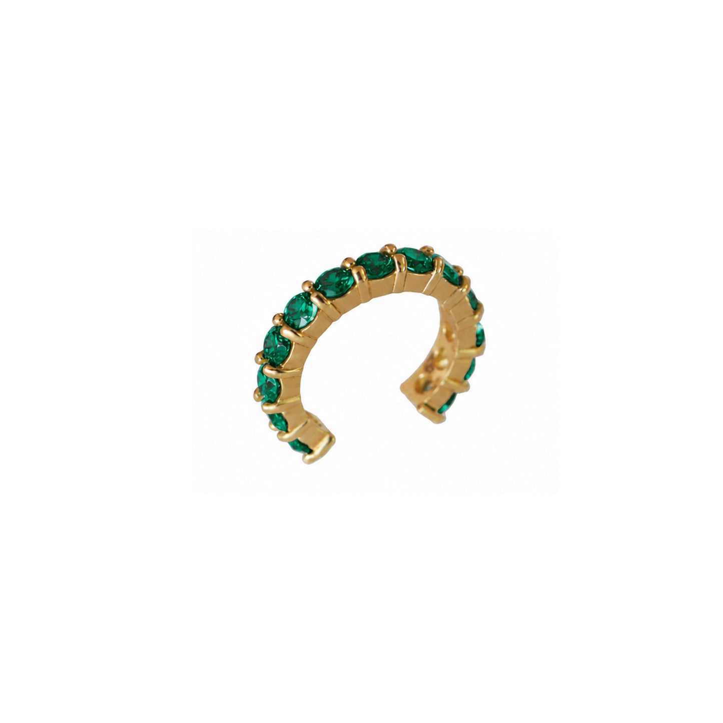 Lab Grown Emerald Ear cuff