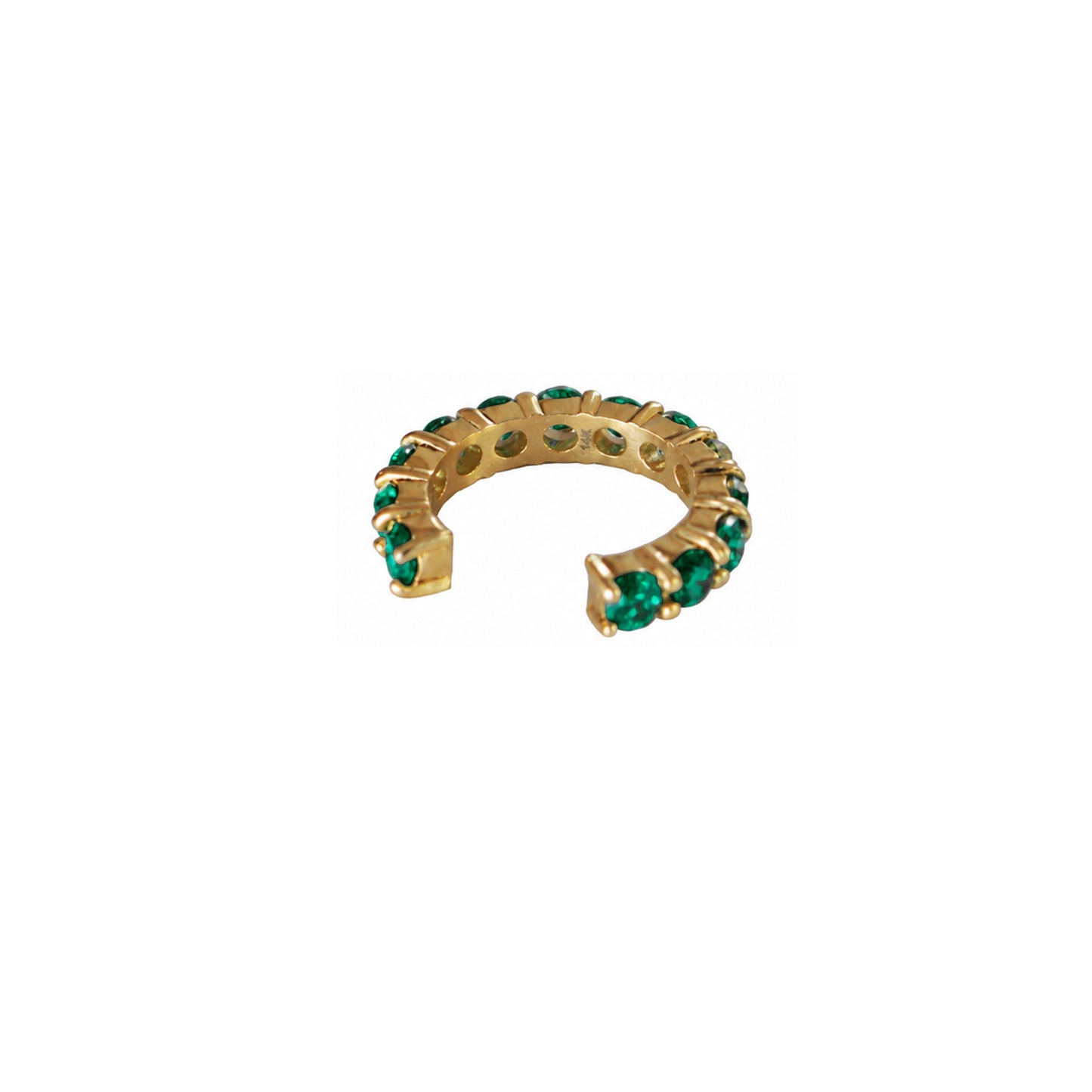 Lab Grown Emerald Ear cuff