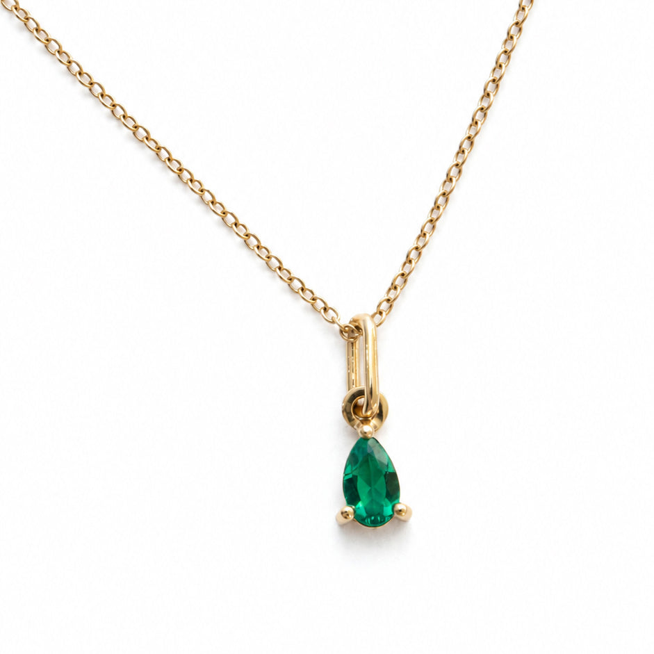 Emerald Teardrop Necklace