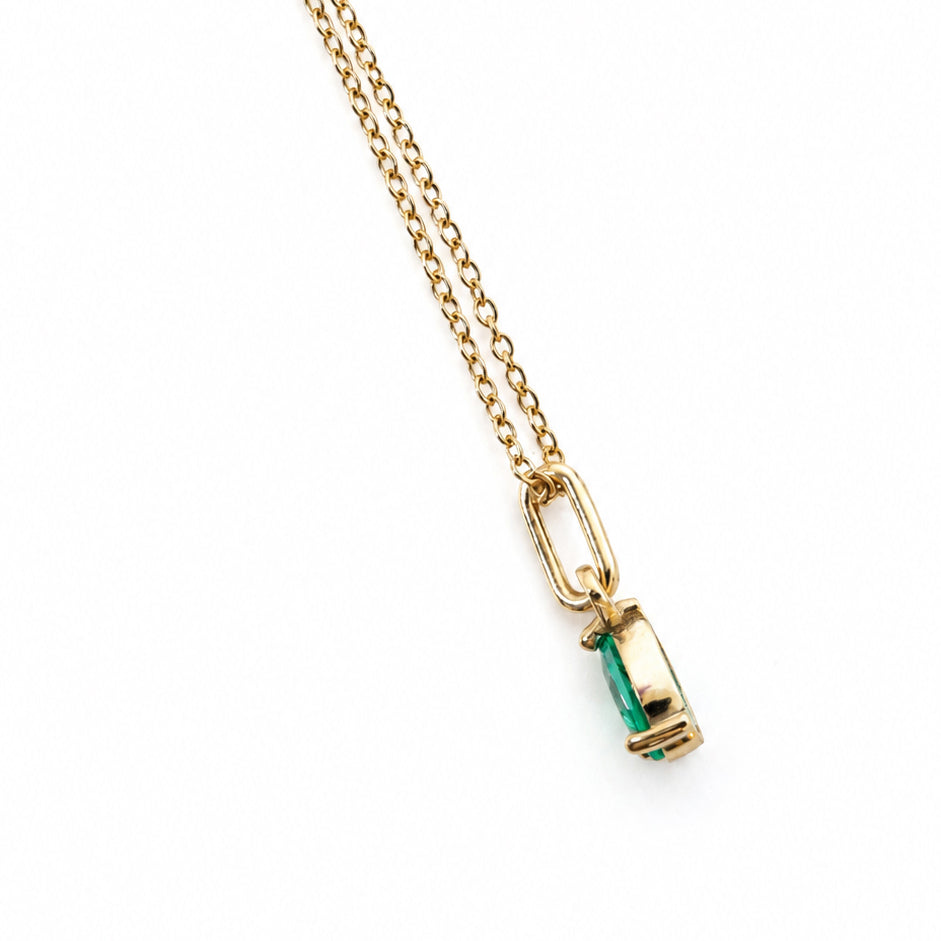 Emerald Teardrop Necklace
