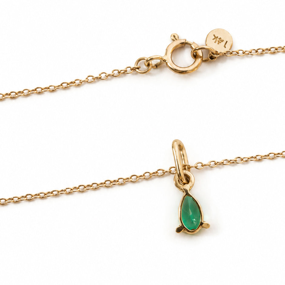 Emerald Teardrop Necklace