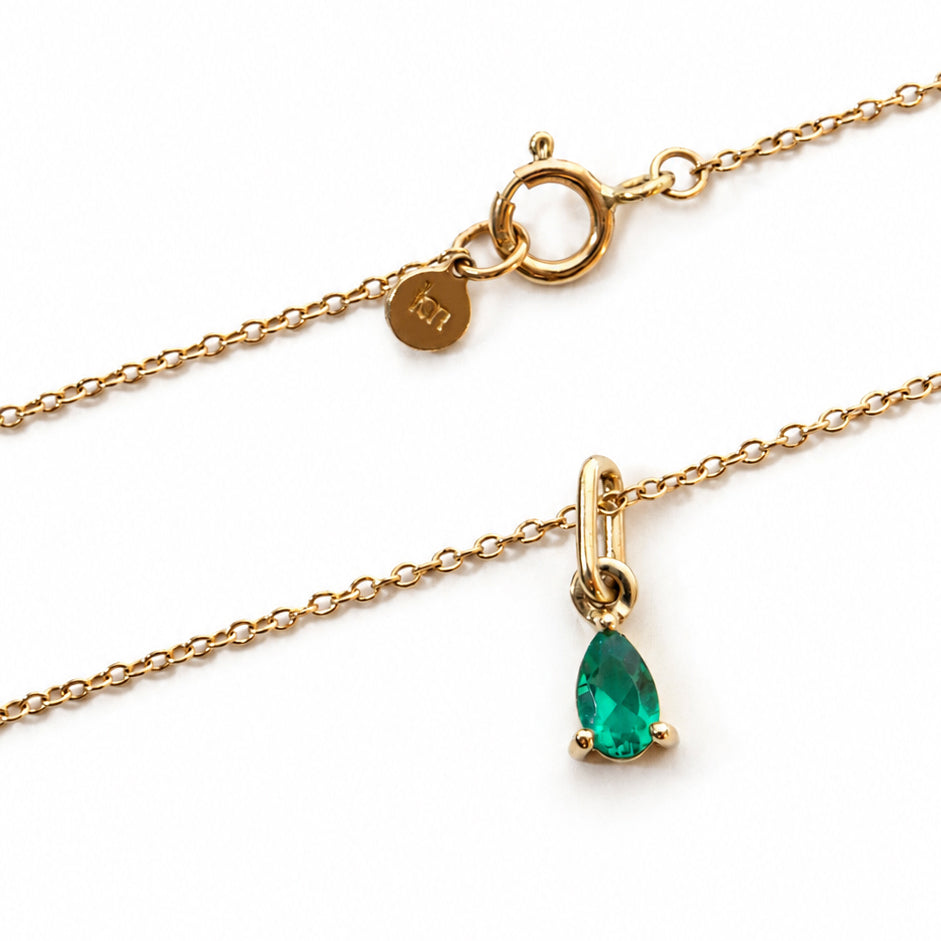 Emerald Teardrop Necklace