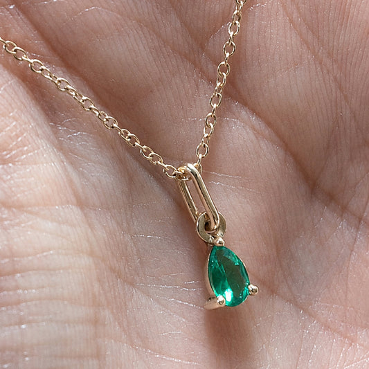 Emerald Teardrop Necklace