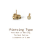 Three Petal Flower Diamond Stud Earrings