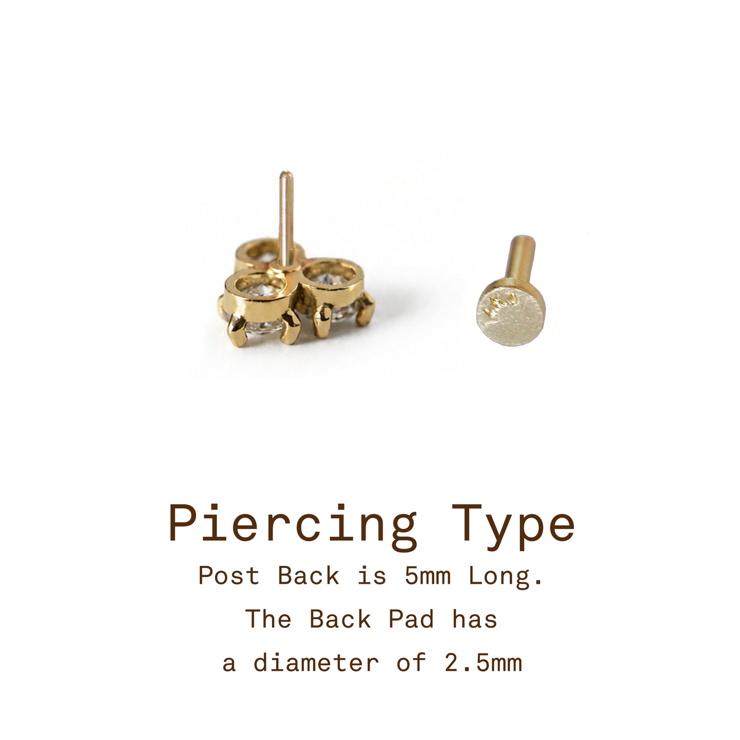 Three Petal Flower Diamond Stud Earrings
