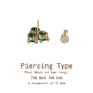 Three Petal Flower Stud Earrings
