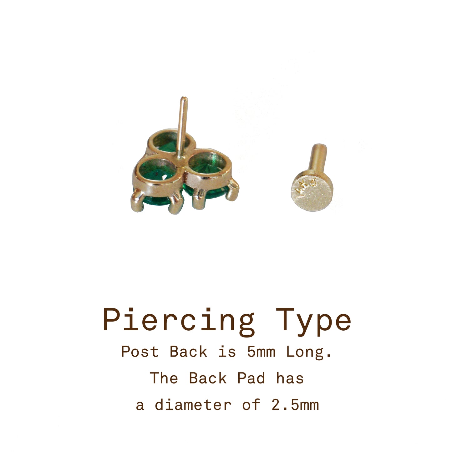 Three Petal Flower Stud Earrings
