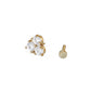 Three Petal Flower Diamond Stud Earrings