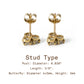 Three Petal Flower Diamond Stud Earrings