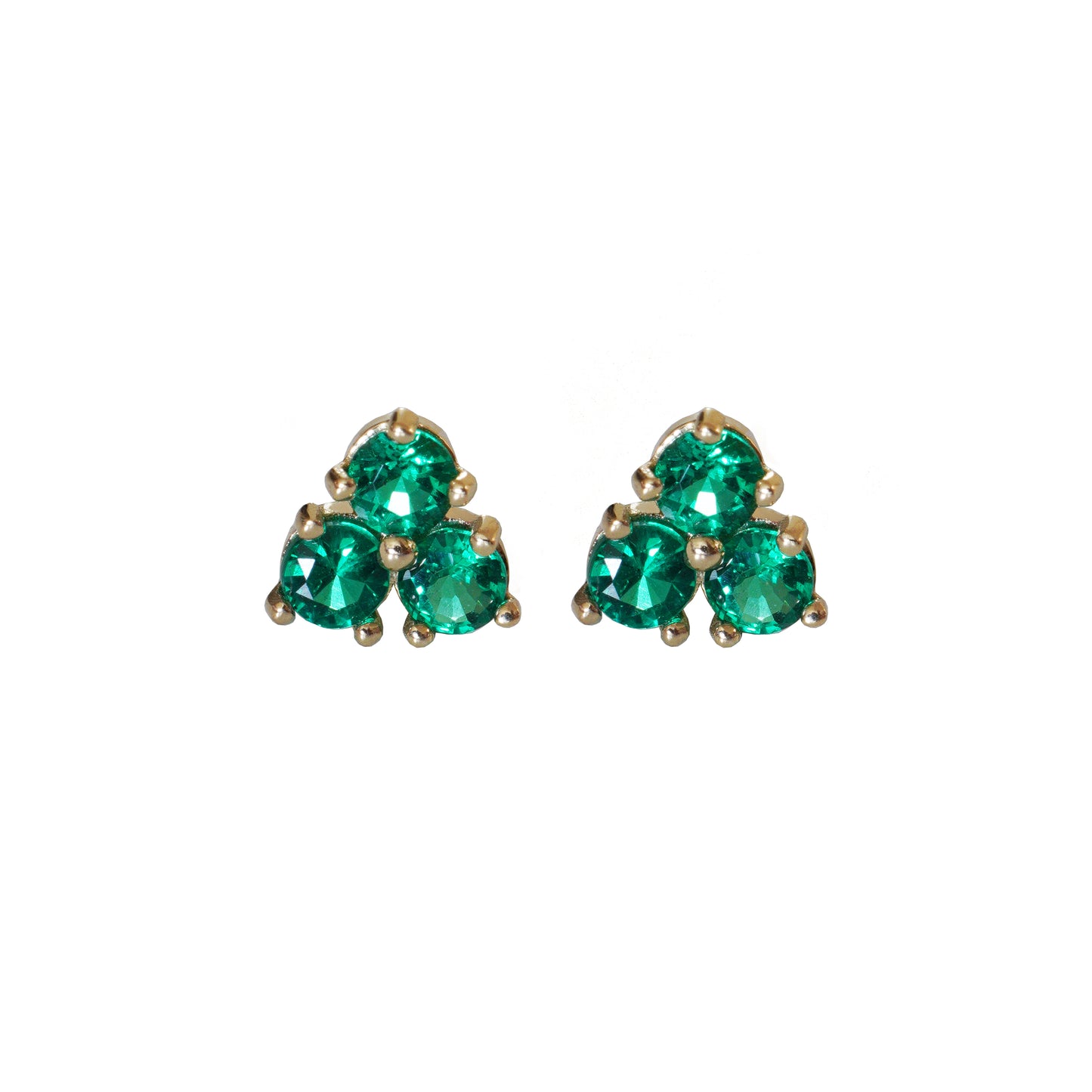 Three Petal Flower Stud Earrings