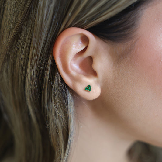Three Petal Flower Stud Earrings