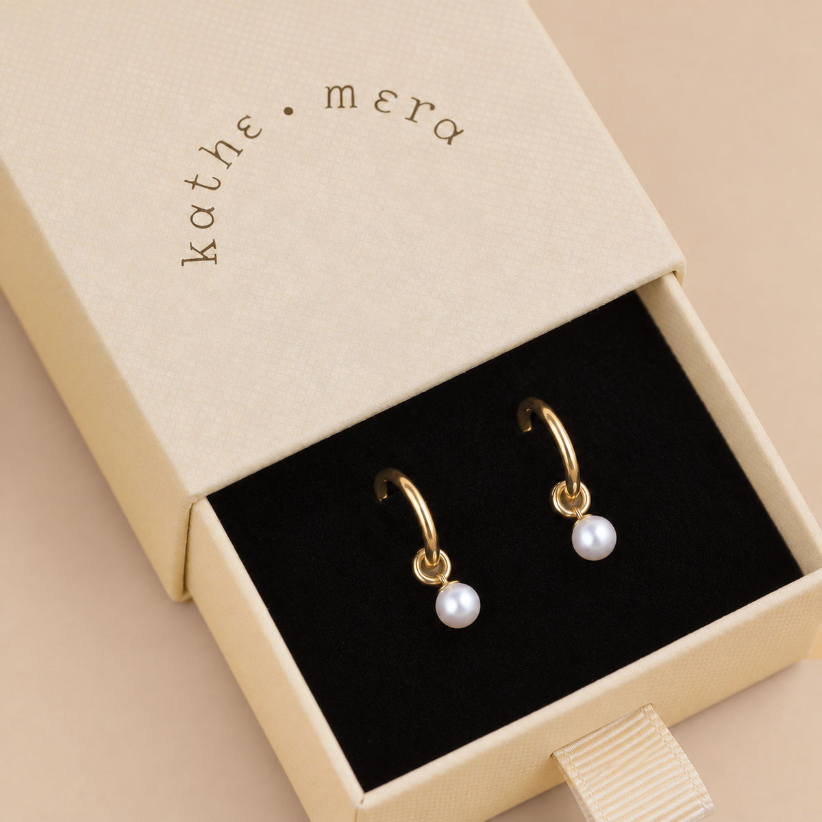 Pearl Hoops Earrings