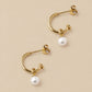 Pearl Hoops Earrings