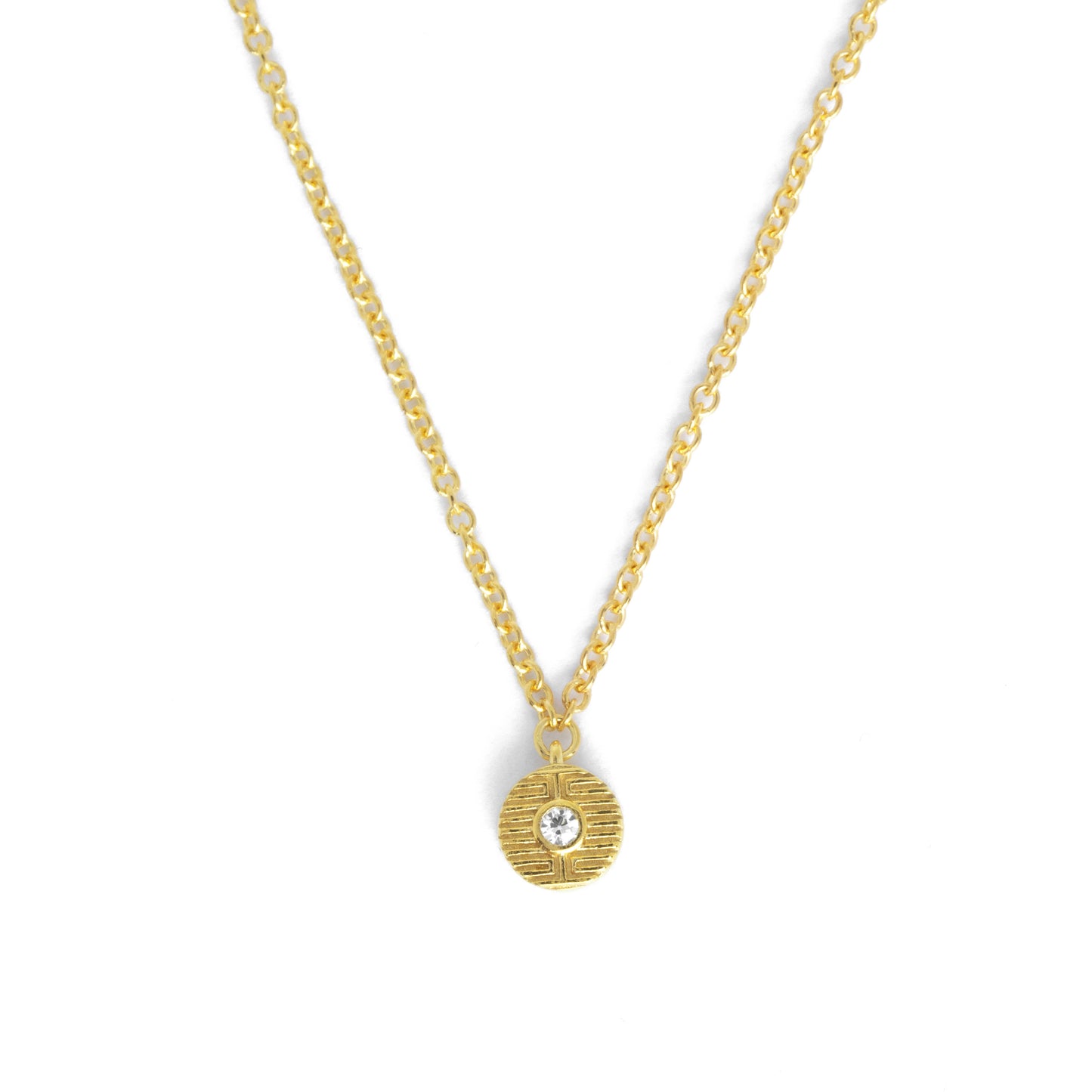 Greek Key Moissanite Necklace