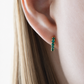 Emerald Huggie Earrings