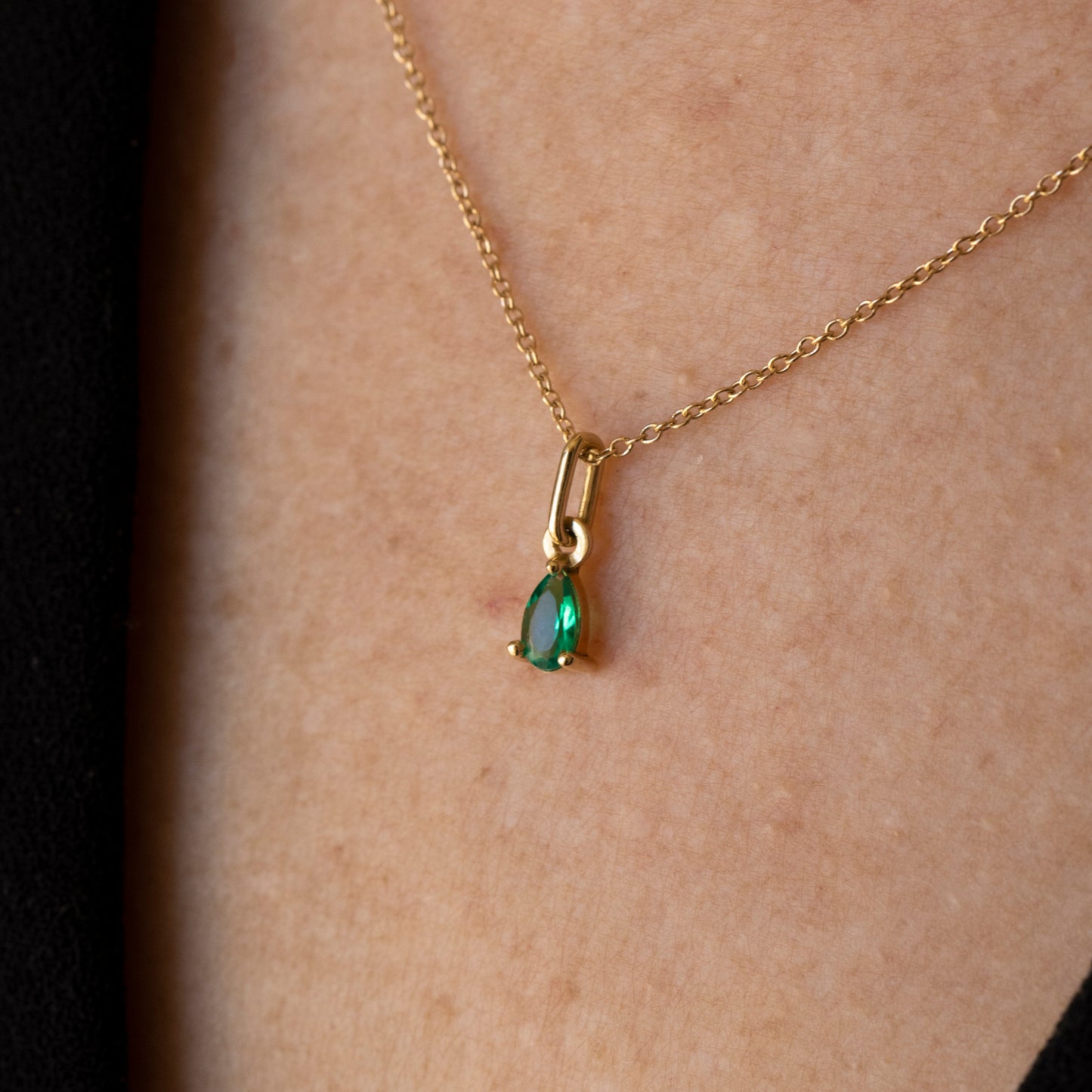 Emerald Teardrop Necklace