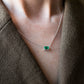 Lazos Emerald Necklace 14k White Gold