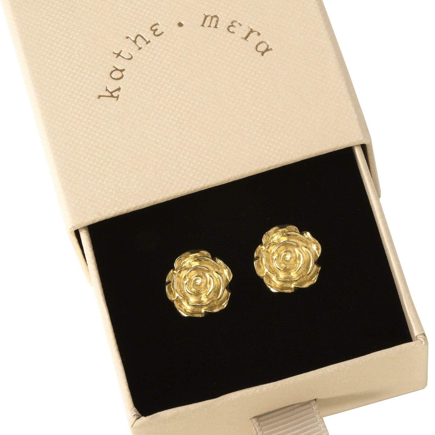 Big Rose Stud Earrings