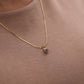 Alexandrite Gold Necklace - Dainty Heart Necklace