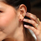 Ruby Gold Earrings - Heart Earrings