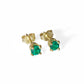 Lab Grown Emerald Stud Earrings
