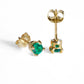 Lab Grown Emerald Stud Earrings