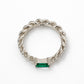 Lazos Emerald Ring - 14k White Gold Ring