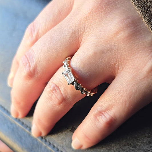 Lazos Ring - 14k White Gold Ring