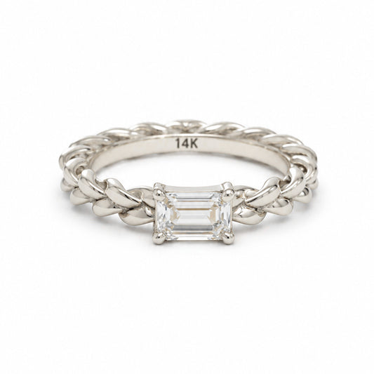 Lazos Ring - 14k White Gold Ring