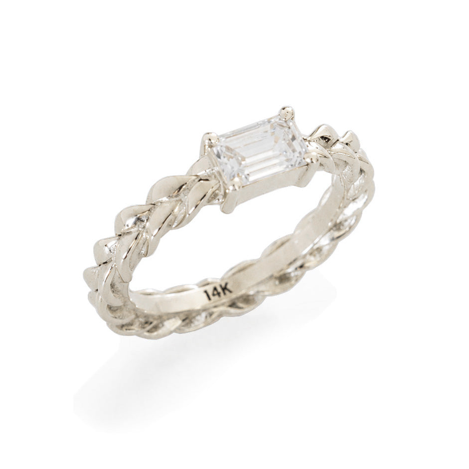 Lazos Ring - 14k White Gold Ring
