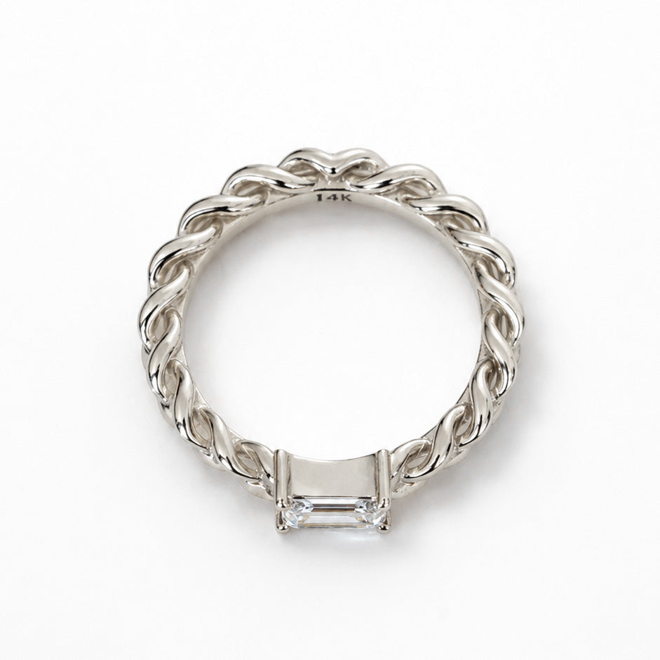 Lazos Ring - 14k White Gold Ring