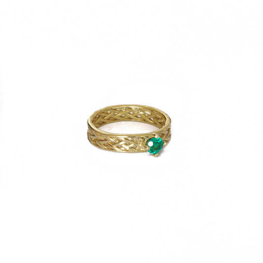 Emerald Mesh Ring