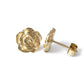 Solid Gold Mini Rose Stud Earrings