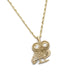 Solid Gold Greek Owl Necklace