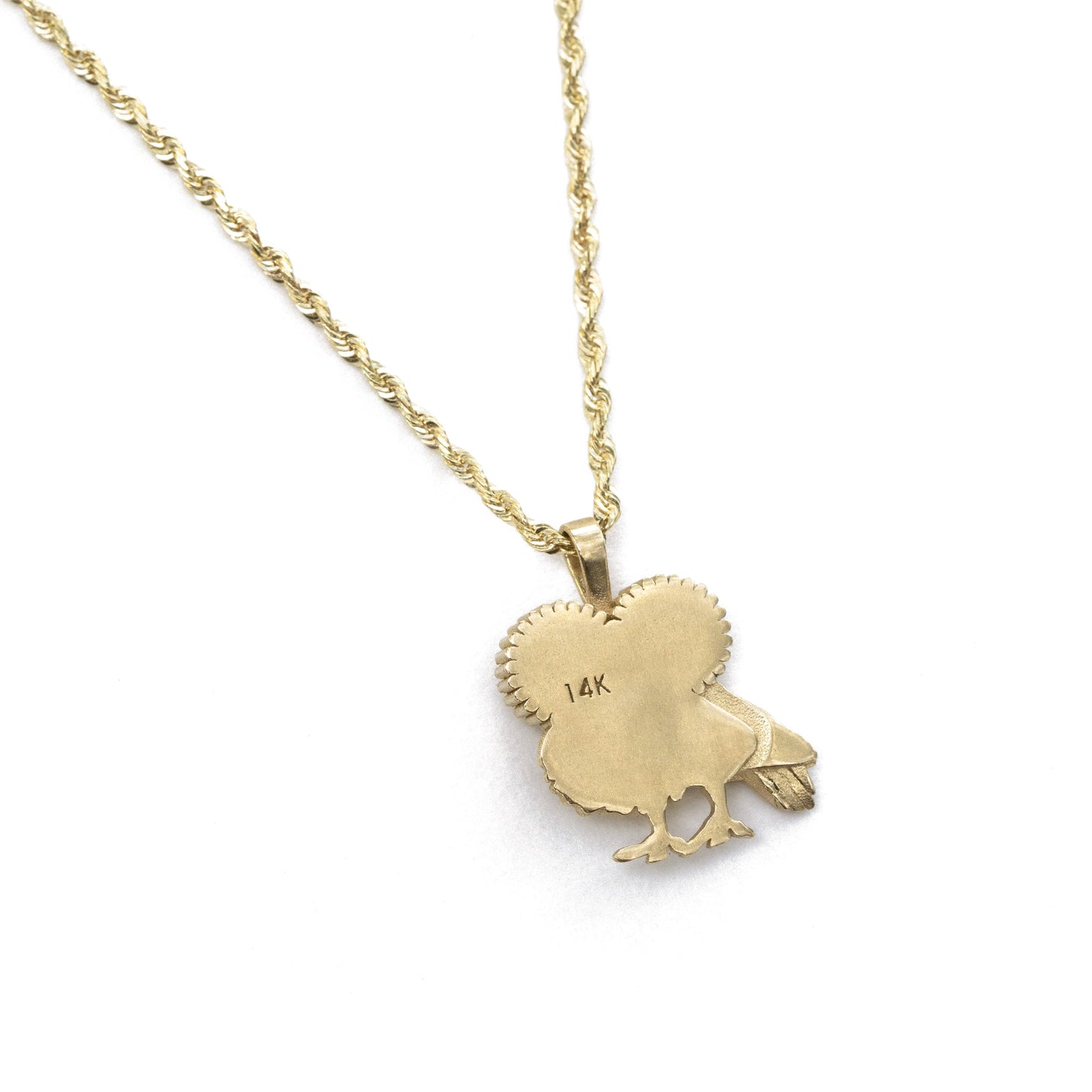 Solid Gold Greek Owl Necklace