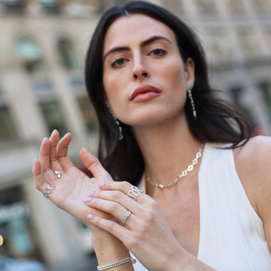 Kathe Mera Concept Signature Necklace - Rhombus Silver Necklace