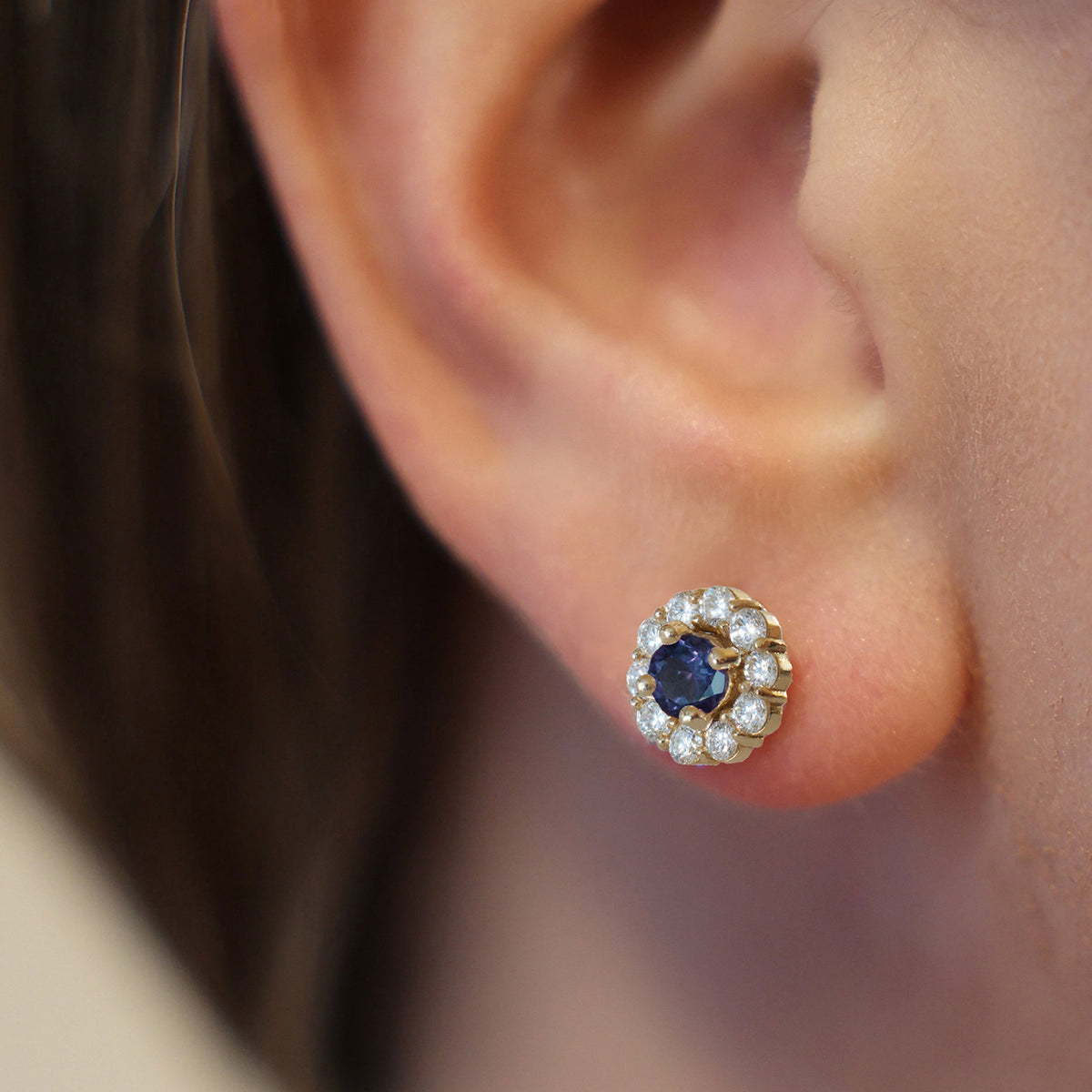 Bundle: Lab Grown Diamonds, Emeralds, Rubies, Amethysts Studs With Jackets