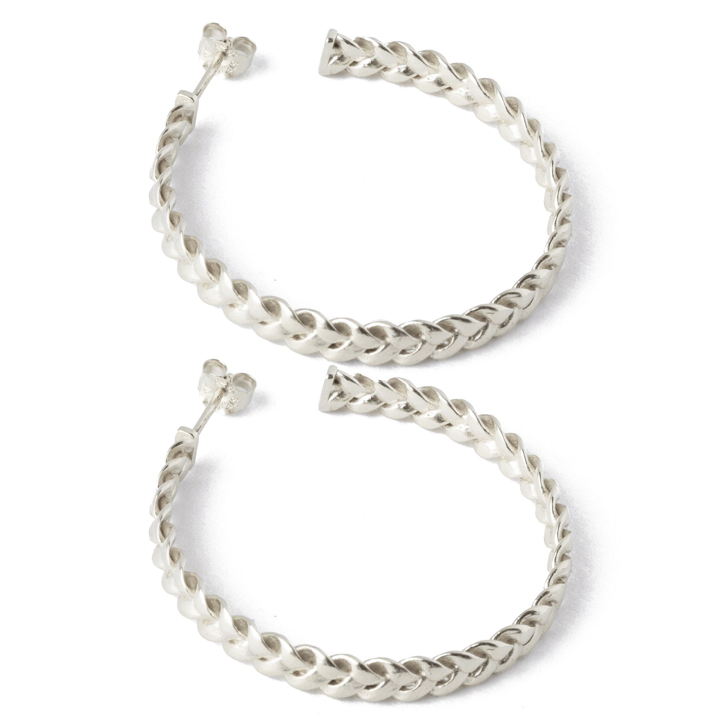 Big Braid Hoops Earrings