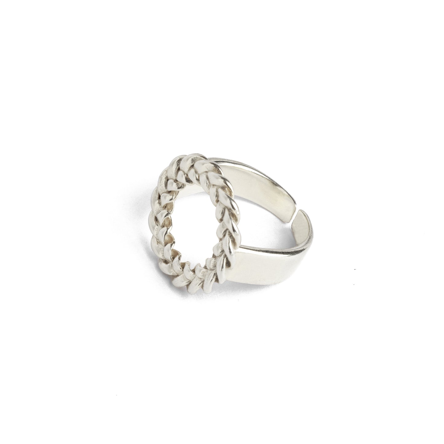 Flat Circle Braid Ring