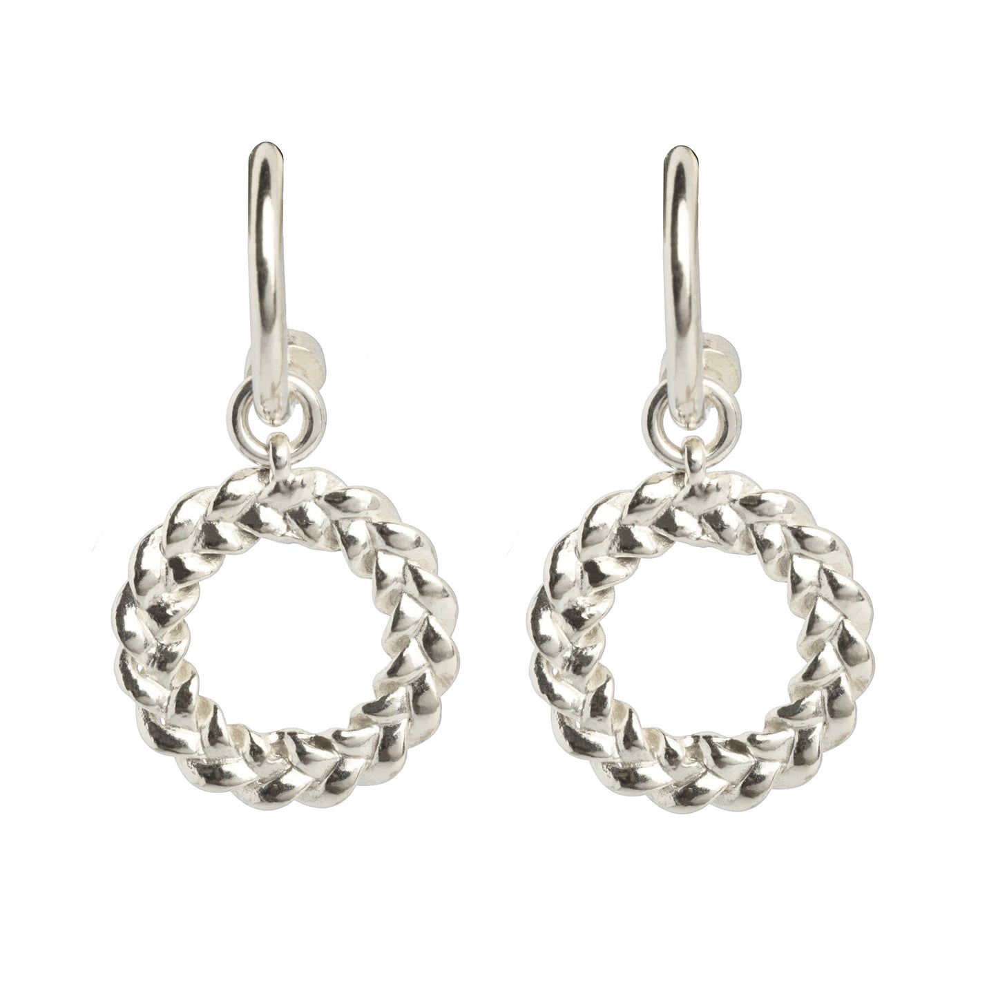 Eternal Circle of Braids Hoops